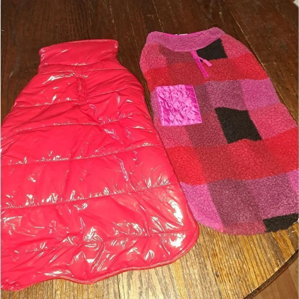 HOST PICK !! New Medium Dog Fleece Puffer Coat and Rain Coat Jacket